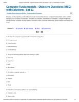 Computer Fundamentals - Objective Questions (MCQ) with Solutions - Set 11.pdf