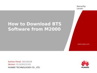How to Download BTS Software from M2000.ppt